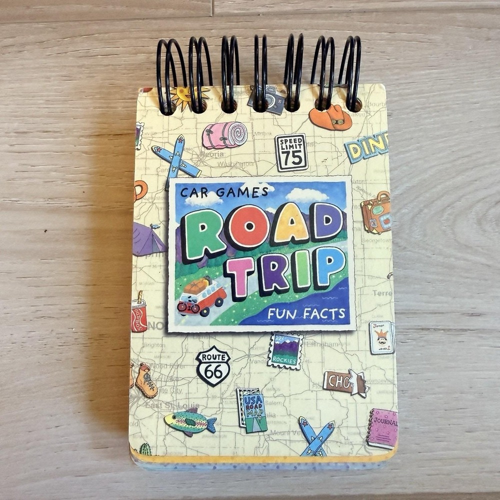 Road Trip Fun Facts Book Car Games Auto Family Travel Spiral Bound